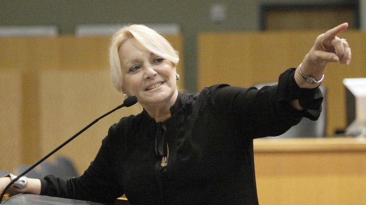 Attorney Mikki Canton speaks at the City of Miami City Hall meeting about the Panorama Tower project as an EB-5 Regional Center on Dec. 17, 2012.