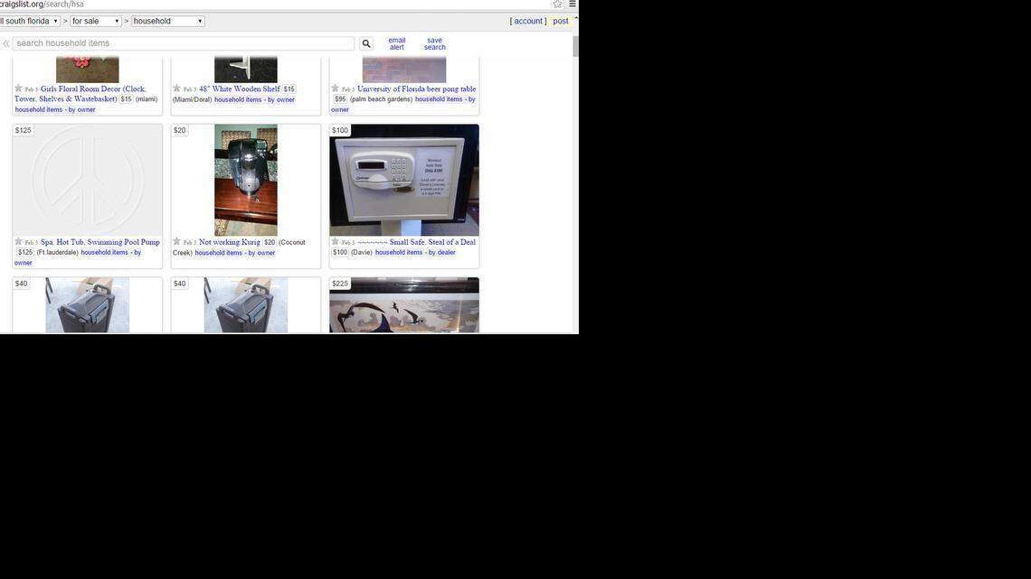 
Buyers and sellers of these items on Craigslist’s South Florida site could conduct their business outside Miami-Dade police stations under a new proposal targeting robberies tied to online classified sites. 
