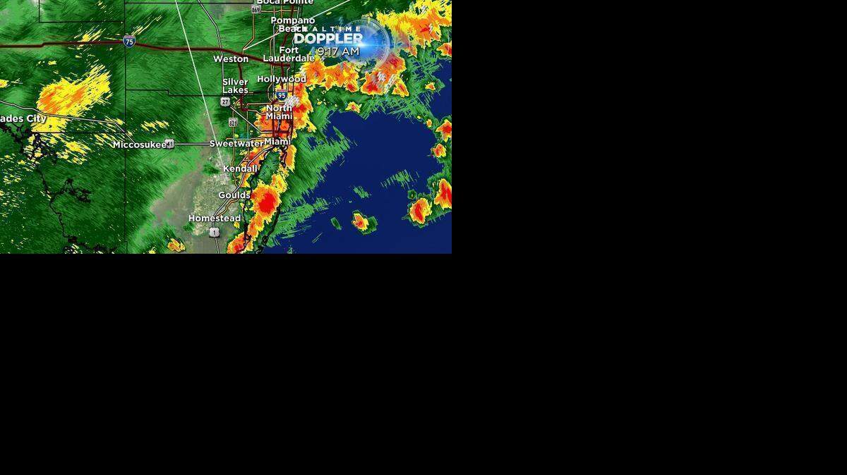 
South Florida is under a "significant weather advisory" with strong storms from the Golden Glades to Kendall
