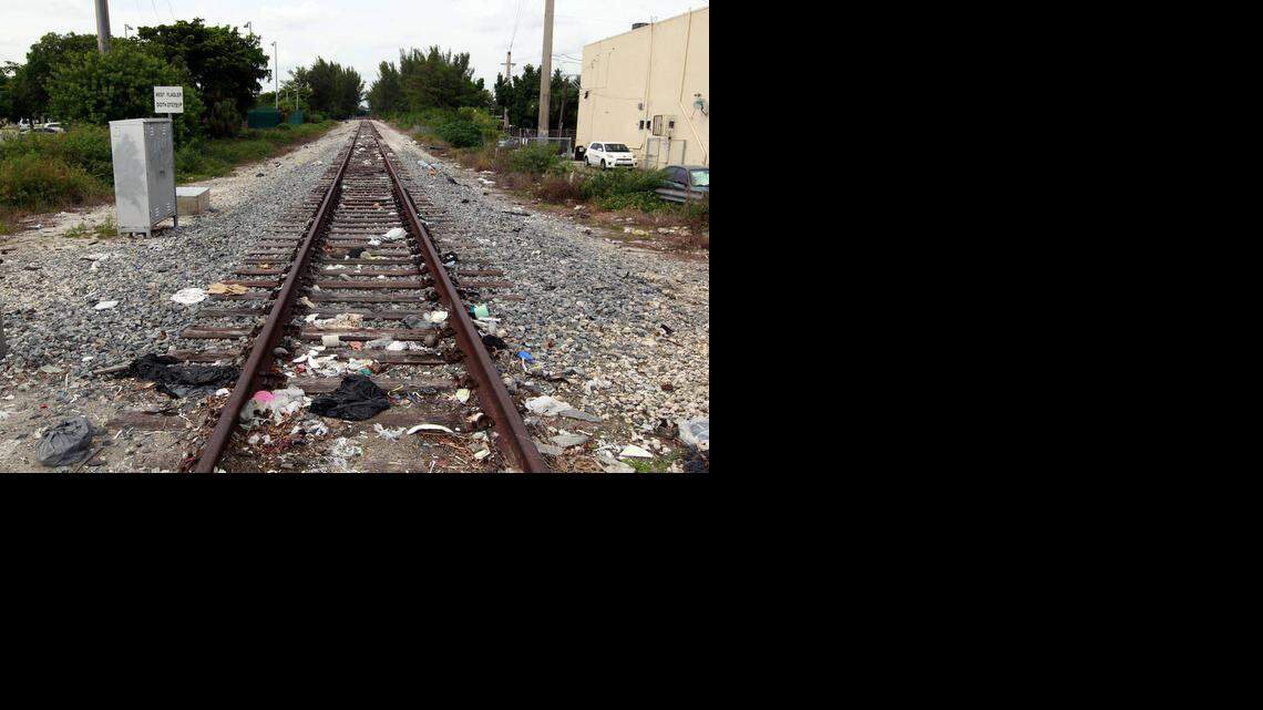 
The owners of the Ludlam Trail want to start developing the 6.2-mile stretch of land after it's sat vacant for years following railroad abandonment. This is a stretch of track located at Southwest 70th Avenue and West Flagler, looking north, Wednesday, October 08, 2014.
