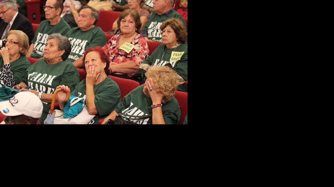 
FarmShare supporters packed County Hall during what was supposed to be the final Miami-Dade budget hearing on Sept. 18.
