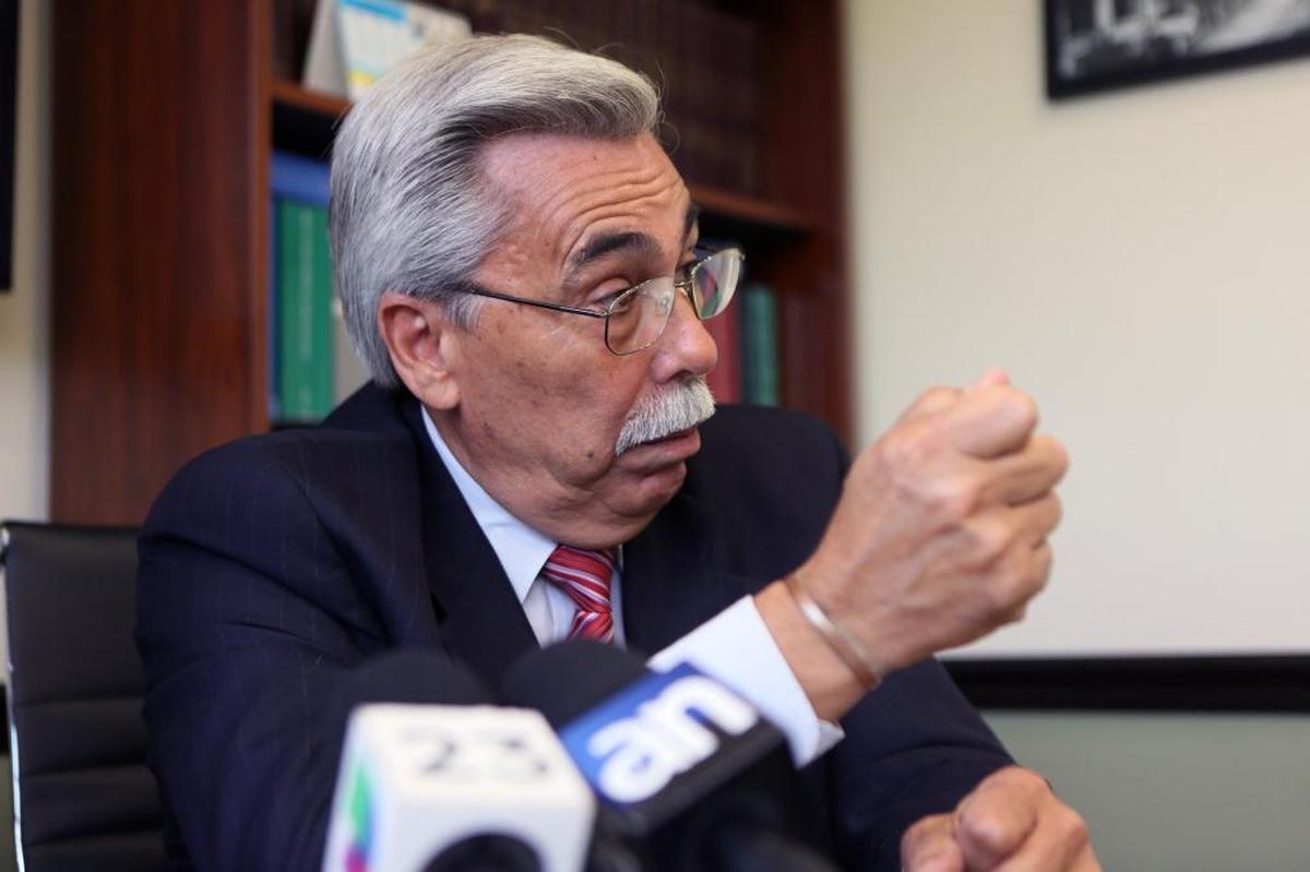 Attorney José “Pepe” Herrera speaks to reporters about a pending lawsuit over upcoming Hialeah elections that could prevent the current mayor from seeking reelection.