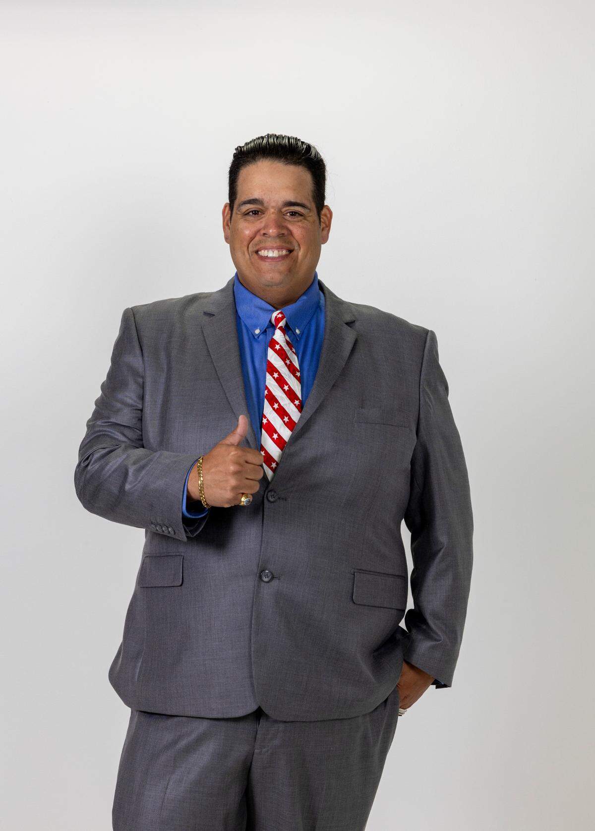 Juan Santana, 42, an advocate who regularly voices his concerns at council meetings. Santana is a former three-time mayoral candidate and also ran for the interim council seat in 2022 and 2024