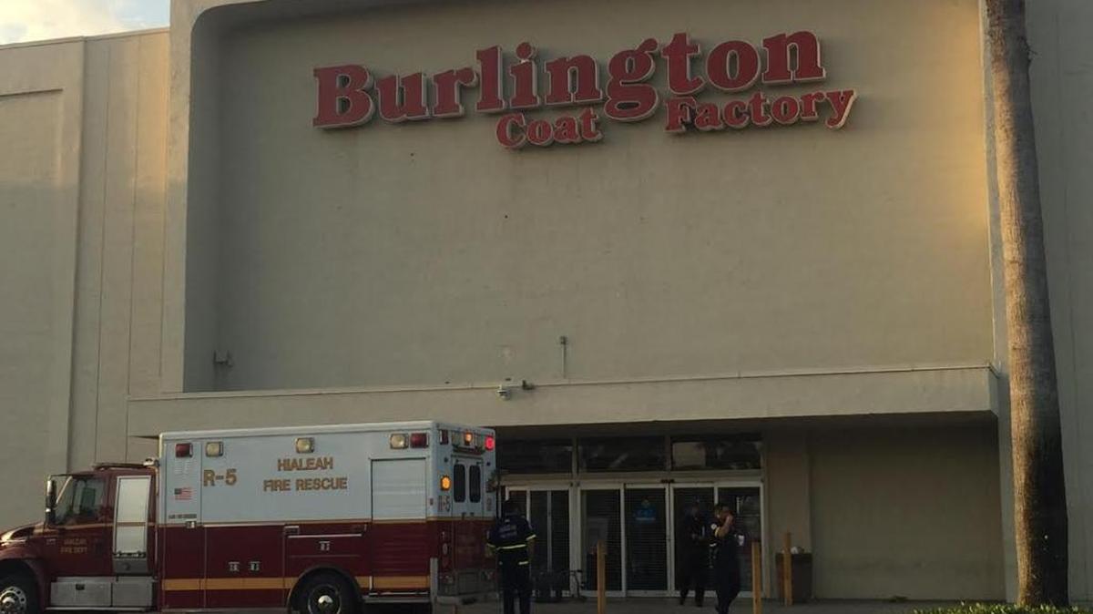 A fire broke out early Wednesday at a Burlington Coat Factory on West 49th Street in Hialeah.