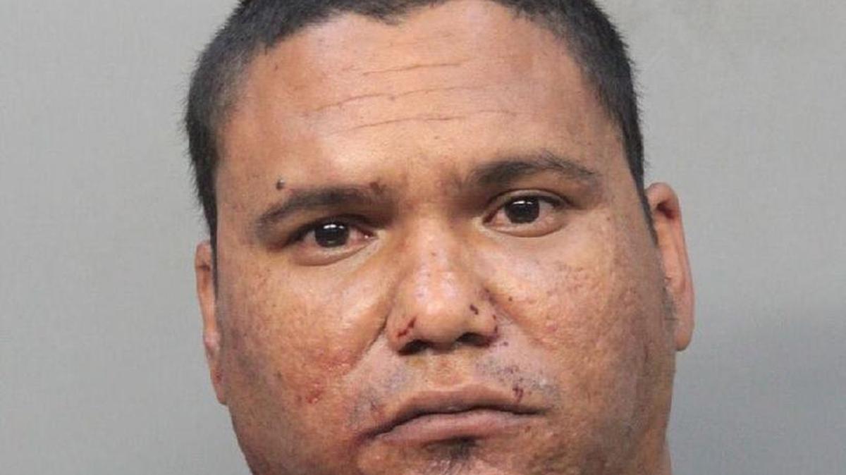The mugshot of Yamil Santiago, charged with attempted murder after a Sunday night house fight