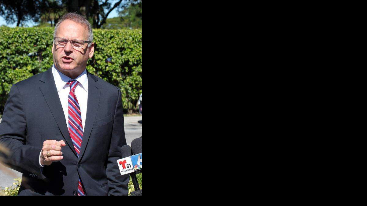 
Attorney Jeff Herman holds a press conference outside Palm Springs General Hospital Tuesday afternoon to answer questions about a $5 million lawsuit he filed Nov. 10 against the hospital. 
