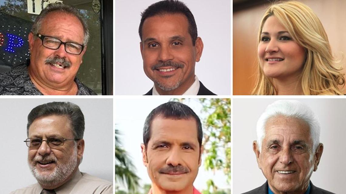 From left to right, top: Juan Carlos Santana, Ernesto Ávila, and Katharine Cue Fuente. Bottom: Rafael Gómez, Carl Zogby and Ángel Fajardo.