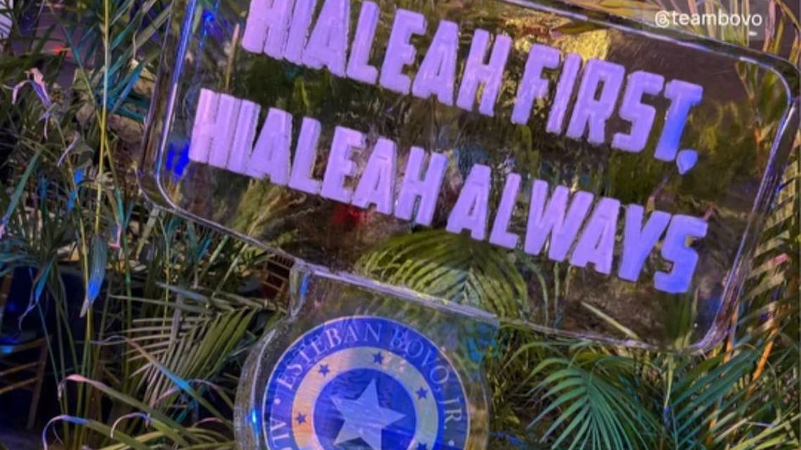 A farewell party for then-Mayor Esteban “Steve” Bovo was held at the Milander Center on April 25.