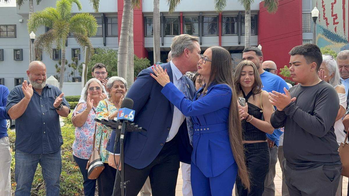 Miami-Dade Commissioner René Garcia endorsed interim Mayor Jacqueline Garcia-Roves in the race for Hialeah mayor on Monday June 30, 2025.