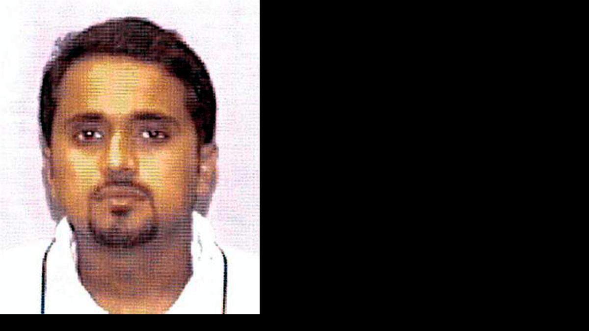 
This image, released by the FBI 26 May, 2004 shows Adnan G. El Shukrijumah, a Saudi native who once lived in Florida. US Homeland Security Secretary Tom Ridge said Wednesday, that El Shukrijumah is being pursued by the FBI for questioning about possible contacts with al-Qaeda operatives. El Shukrijumah speaks English and carries a Guyanese passport, but may also have Saudi, Canadian, or Trinidadian passports.
