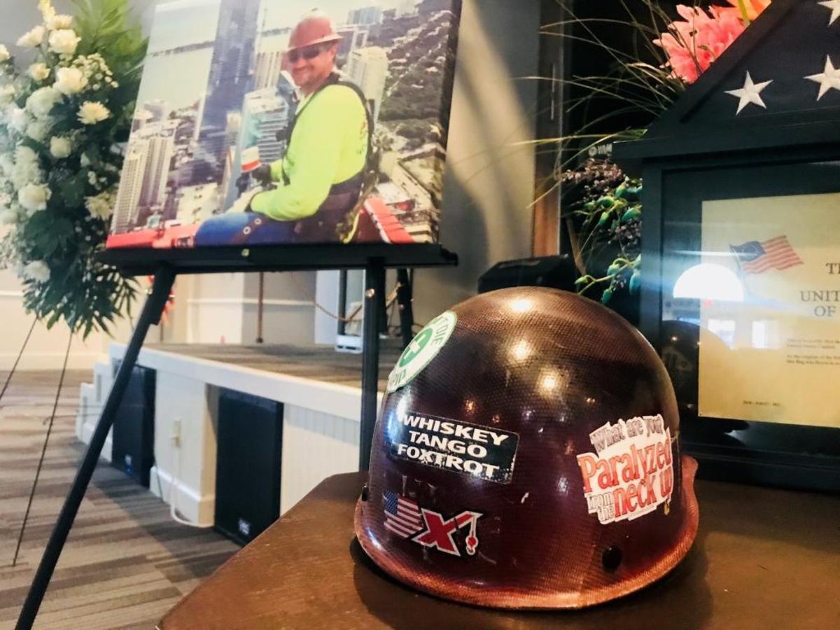 A funeral service was held for Brandon Brownfield Saturday, one of six people killed when a Florida International University pedestrian bridge collapsed on March 15.