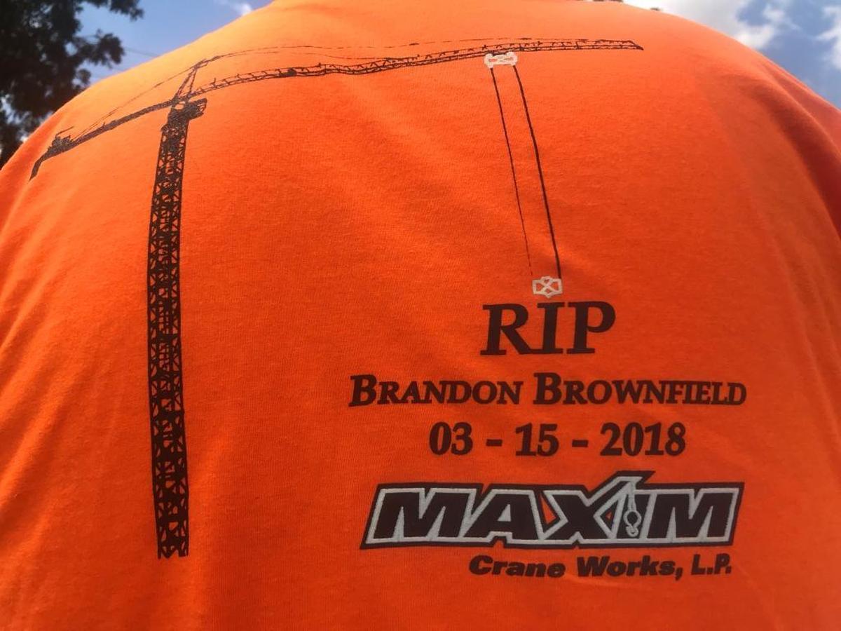 Friends and family members of Brandon Brownfield, a crane technician, made personalized T-shirts that honored the FIU bridge victim.