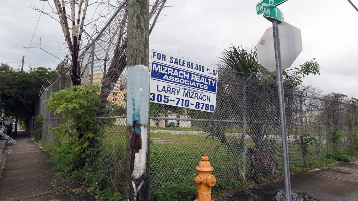 Corner of Northwest Sixth Avenue and Seventh Street where Miami Beckham United intends to build a soccer stadium.