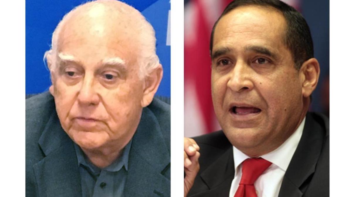 Felix Lorenzo, left, a retired pharmaceutical sales executive, is a candidate for the Miami-Dade County Commission’s District 11 seat. Joe Martinez, right, former chairman of the Miami-Dade County Commission, is running to retake his old District 11 seat.