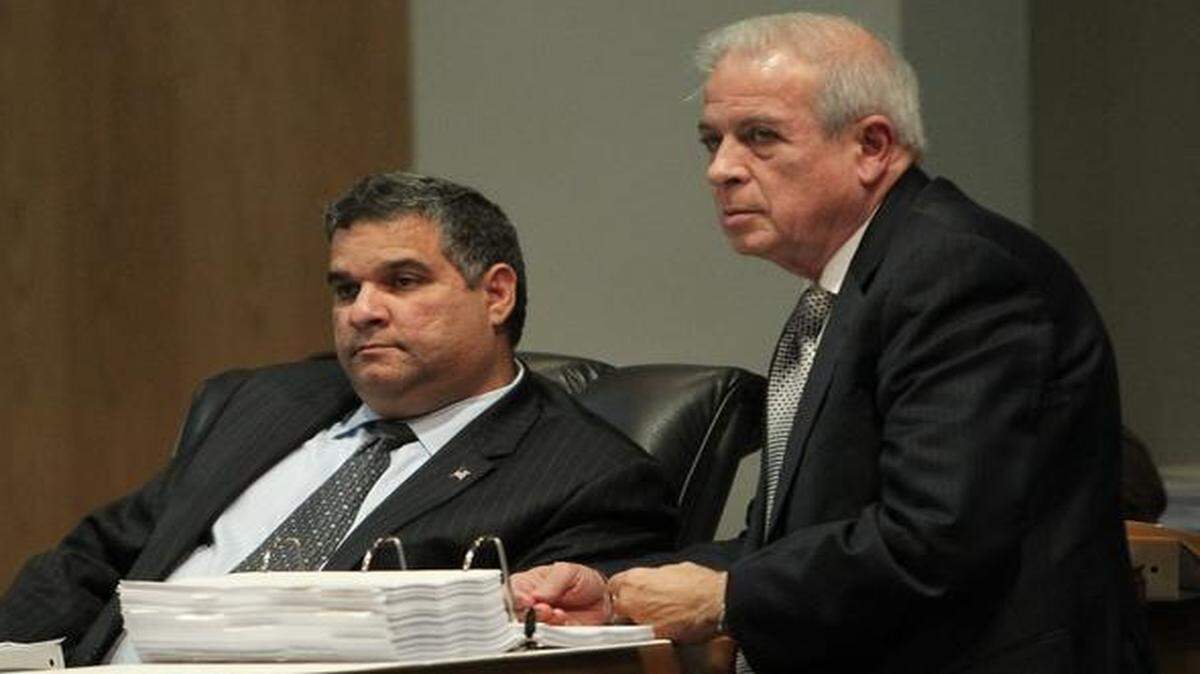 City Manager Daniel Alfonso,left, and Mayor Tomas Regalado.
