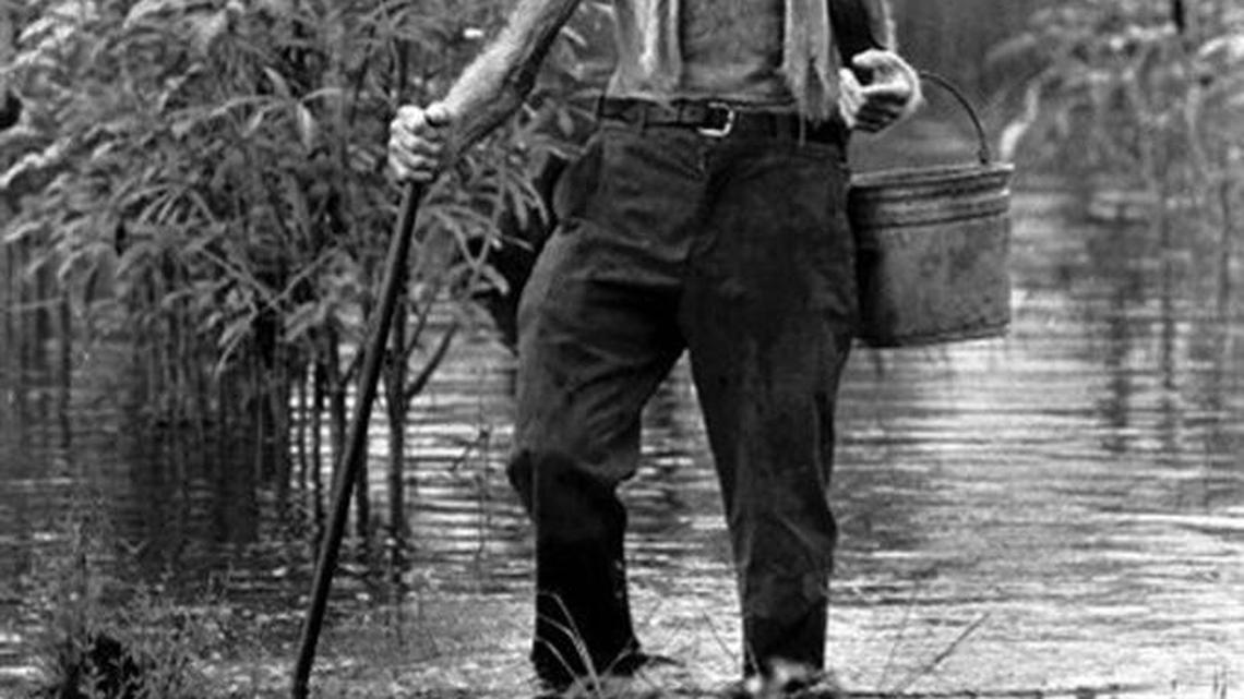 McDonald Johnson lived along Loop Road in the Big Cypress Swamp in 1973. Chapman says this is one of his favorite photos.