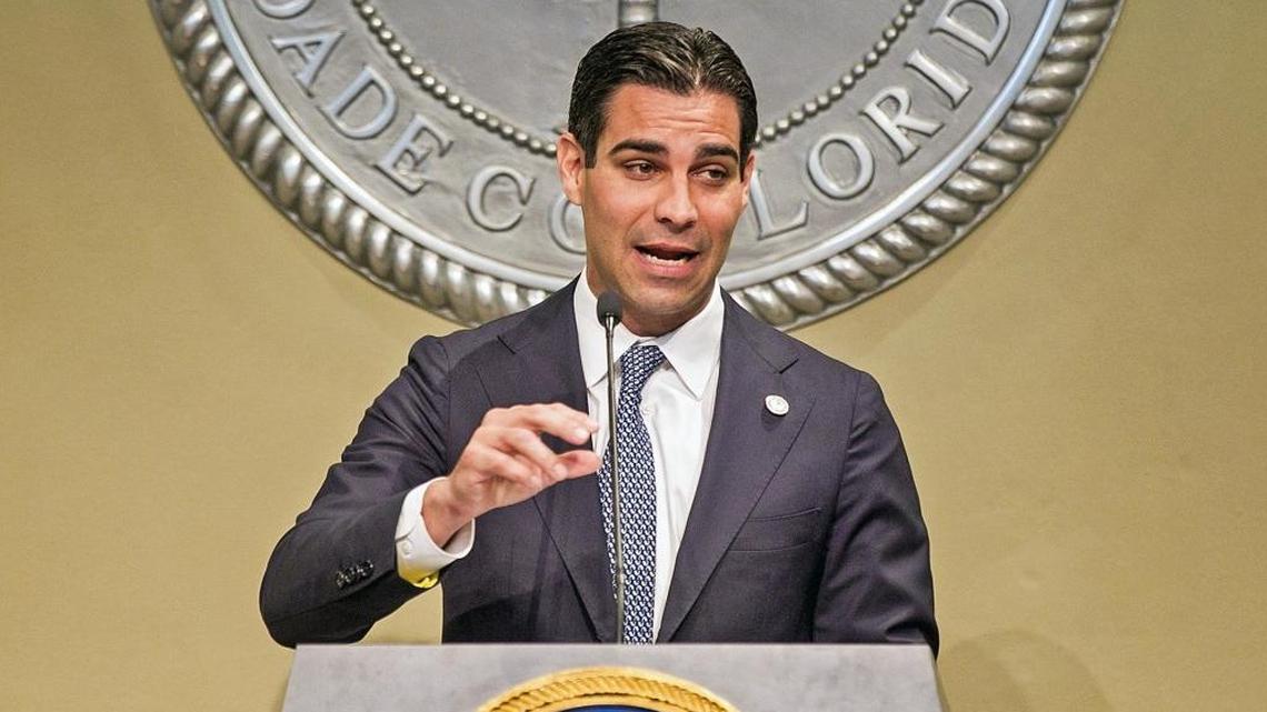 Miami Mayor Francis Suarez, at his first State of the City address at City Hall in 2018.