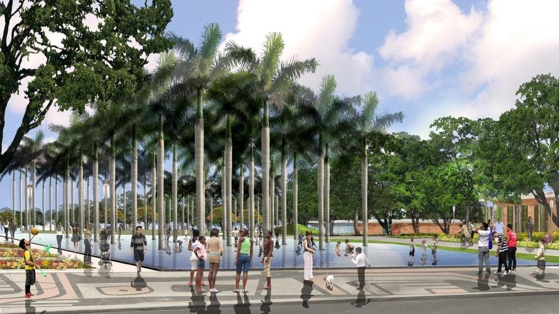 
An updated rendering that depicts the vision for the grand entrance to Museum Park. 
