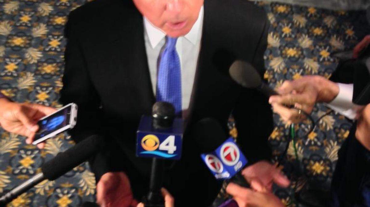 
Miami-Dade Mayor Carlos Gimenez, seen here in a file photo from February 2014, lost a legal fight to retain veto power in labor disputes. 
