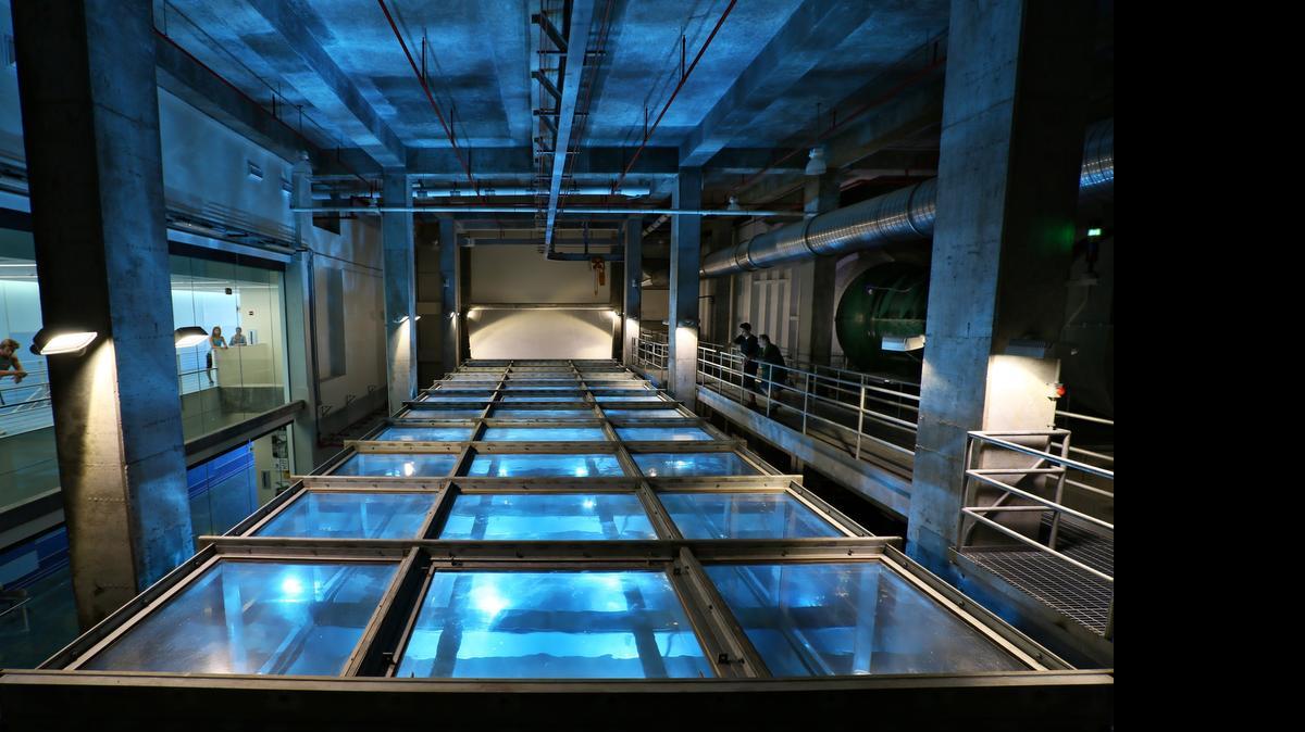 
A 38,000-gallon tank at the University of Miami’s Rosenstiel School for Marine and Atmospheric Studies is helping researchers better understand how hurricanes work and is part of research the school is conducting for the National Oceanic and Atmospheric Administration.
