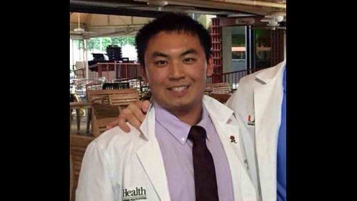 Alex Zhang, a University of Miami medical student, is accused of posting hundreds of photos of female students on pornographic websites. He is pictured here on his public Facebook page.