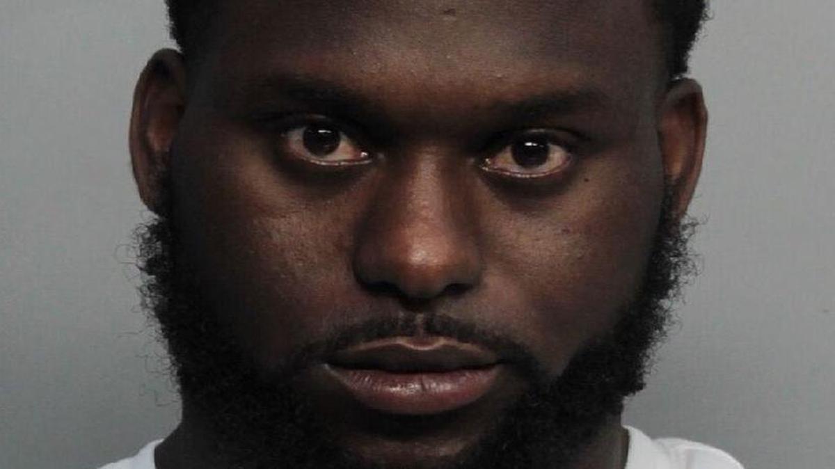 Baltimore Ravens and former University of Florida safety Matt Elam’s mugshot from Sunday.