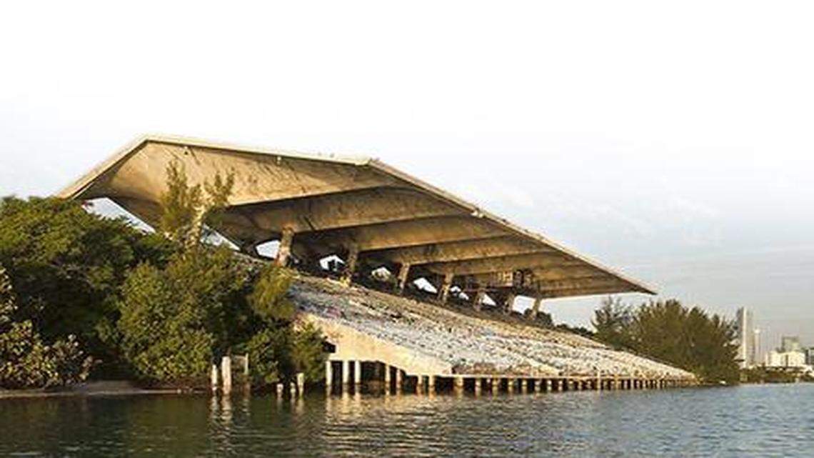 
A view of the Miami Marine Stadium, facing west
