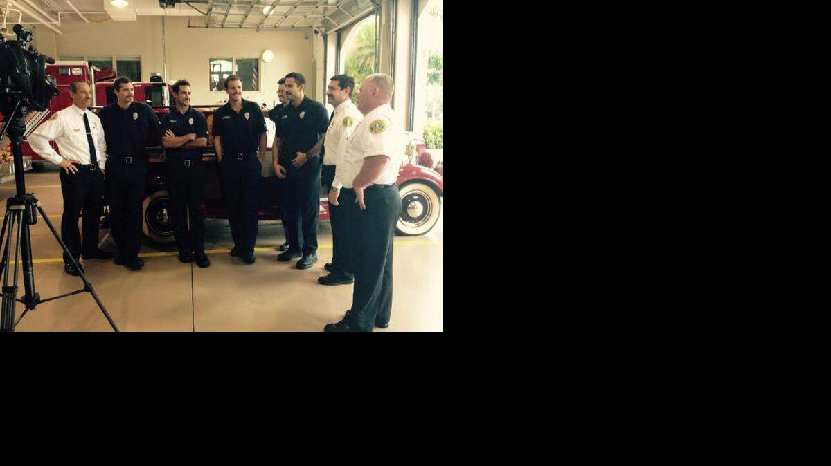 The Key Biscayne Fire Department participated in Movember this year in support of one of their firefighters, Tom Dunfee, who was diagnosed with testicular cancer last September. All the chiefs and fire fighters let their mustaches grow for a cause. 
