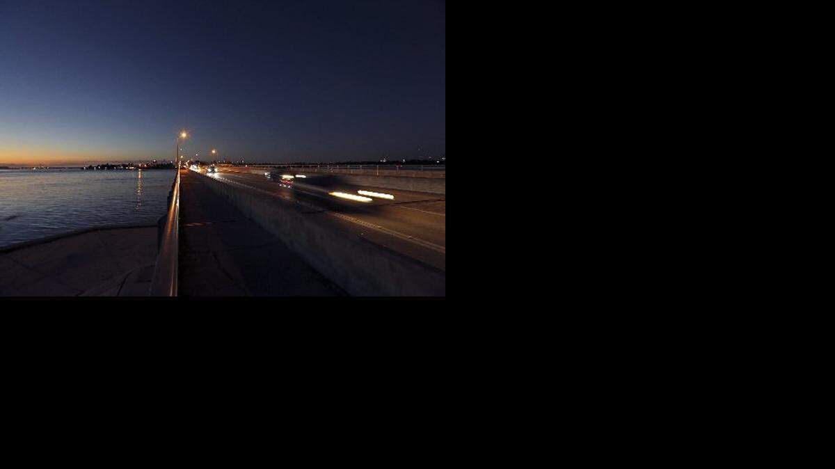 
A 2013 nighttime shot of the Bear Cut Bridge connecting Virginia Key to Key Biscayne.
