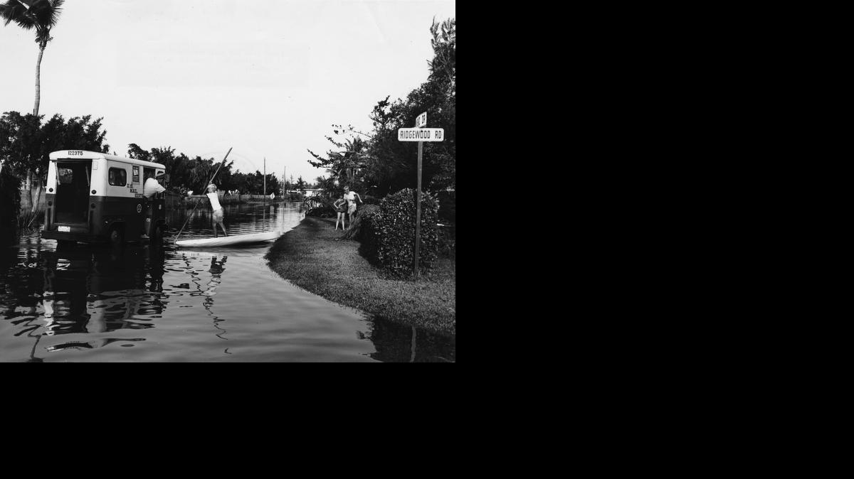 
Mail delivery after Hurricane Betsy in 1965. 
