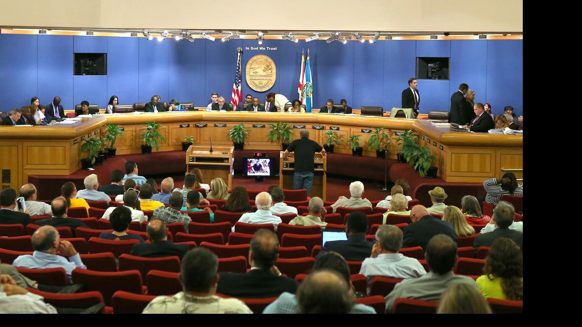 
The Miami-Dade County commission meets on Tuesday June 30, 2015. 
