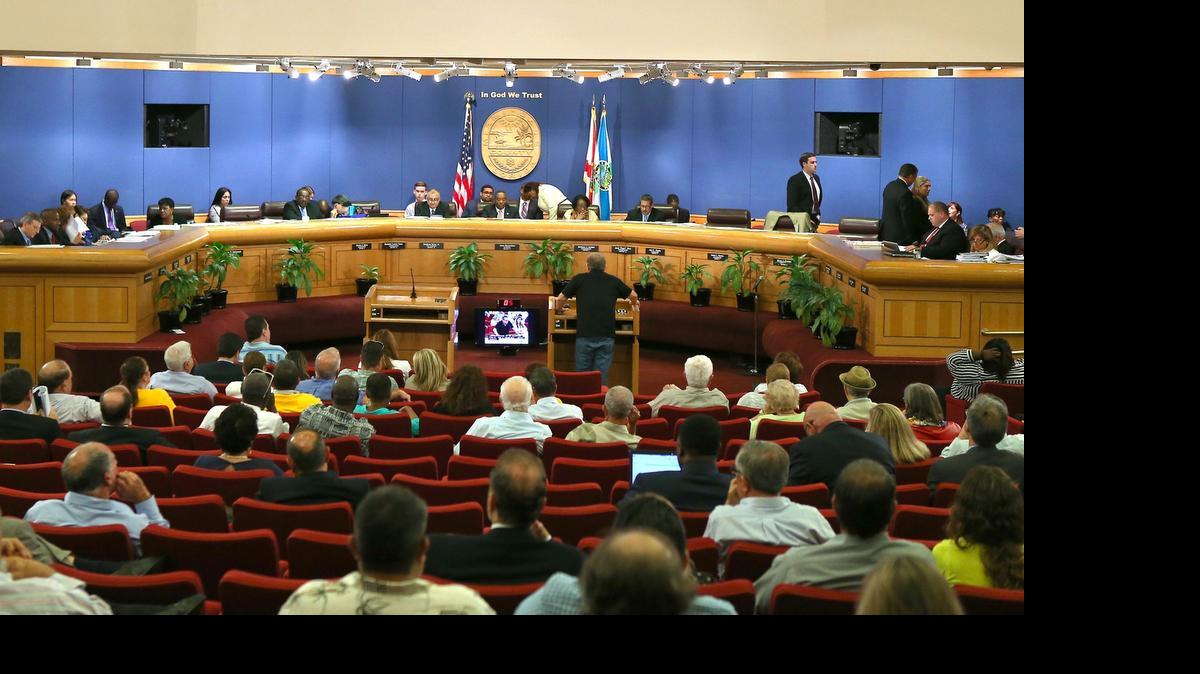 
The Miami-Dade County commission meets on Tuesday June 30, 2015. 
