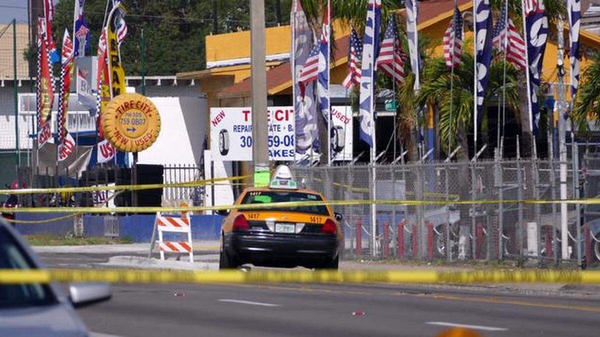 Frantzy Armand, a Miami cabbie who went on a shooting spree in 2015, pleaded guilty and accepted 40 years in prison. Pictured is the crime scene at Northwest 79th Street and Fourth Avenue.