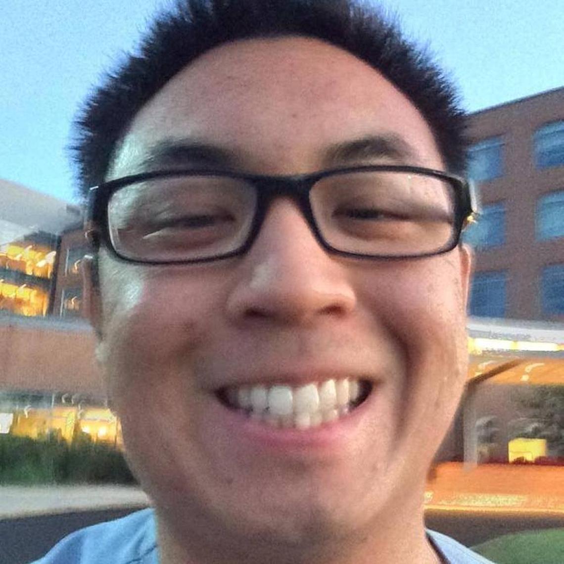 Alex Zhang, a University of Miami medical student, is accused of posting hundreds of photos of female students on pornographic websites. He is pictured here on his public Facebook page.