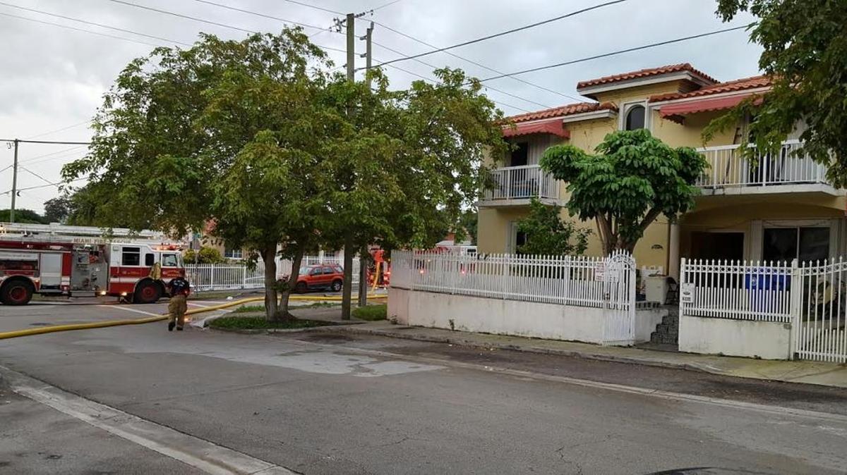 Miami Fire Rescue responded to a fire at a Little Havana home Wednesday.