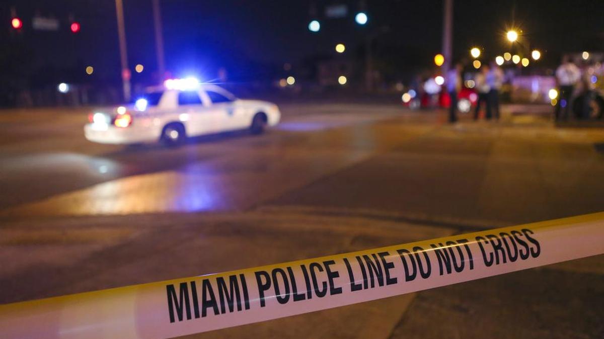 Miami police crime scene tape.