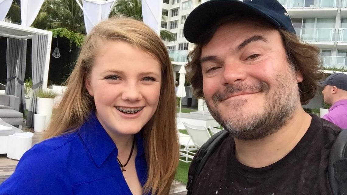 Local climate-change activist Delany Reynolds on the Miami set of NatGeo TV’s ‘Years of Living Dangerously’ in earlier 2016 with film correspondent and Hollywood actor Jack Black.