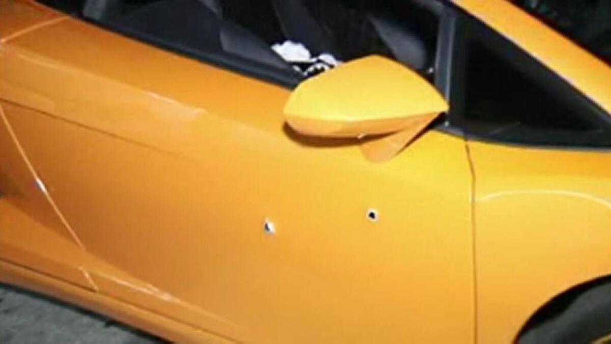 Someone shot up a Lamborghini on the Palmetto Expressway.
