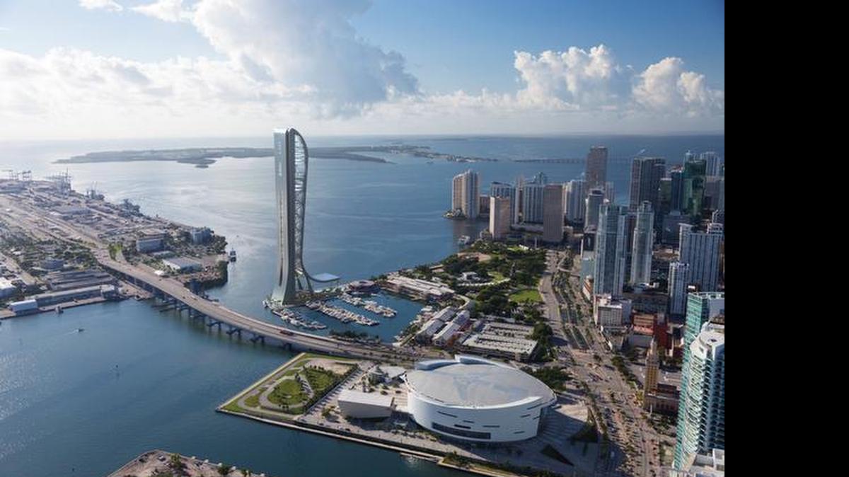 Rendering of the SkyRise tower in Miami.
