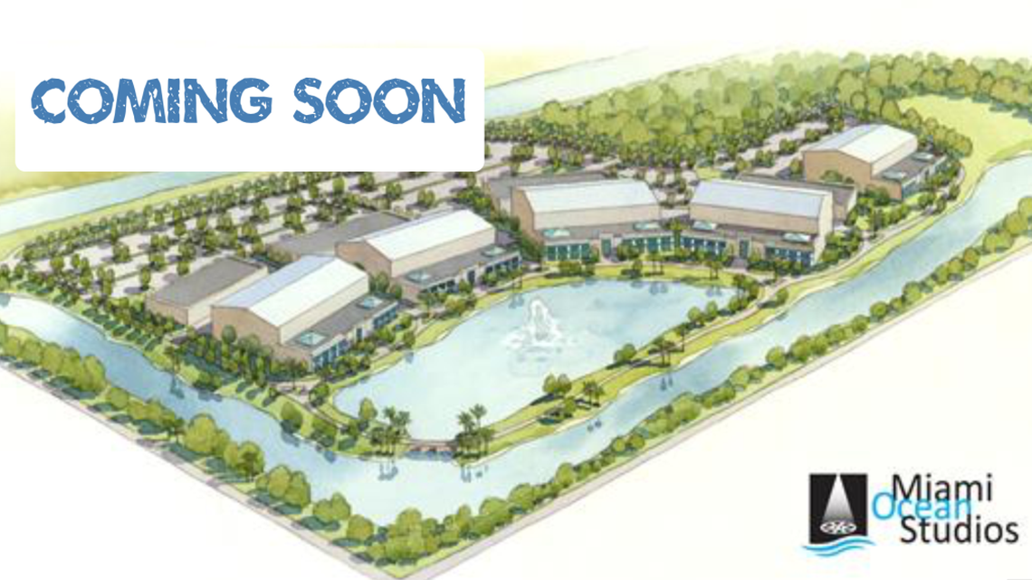 A rendering of the proposed Miami Ocean Studios, a massive production complex slated for county-owned land near Miami Gardens.