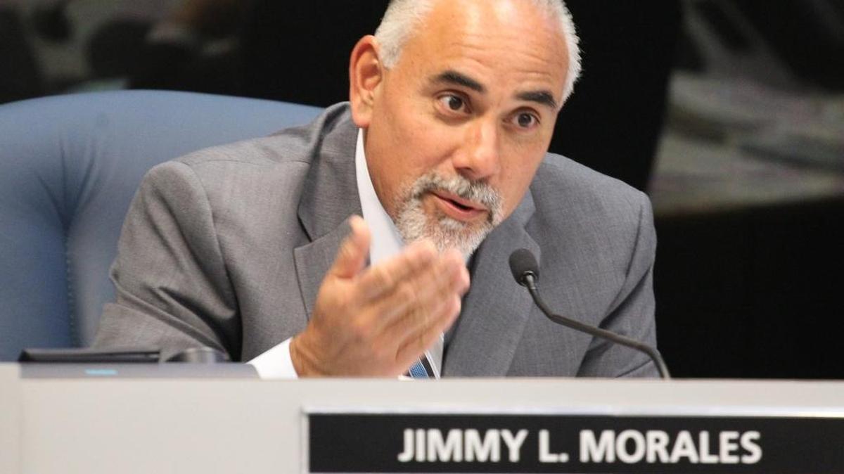 City Manager Jimmy Morales speaks at a Miami Beach commission meeting Jan. 11, 2017.