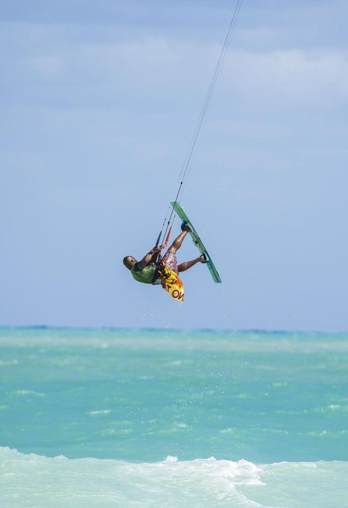 Luco Romero catches some air over Miami Beach.