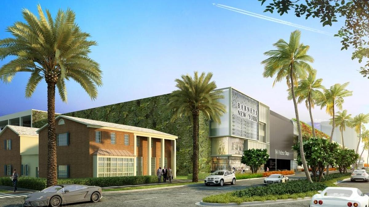 This rendering shows the most recent plans for the Bal Harbour Shops, with the center not expanding onto the Village Hall property.