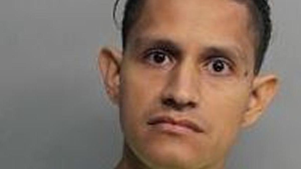 Angel Cuesta, here in a mugshot from an April battery arrest, is charged with leaving the scene of an accident.