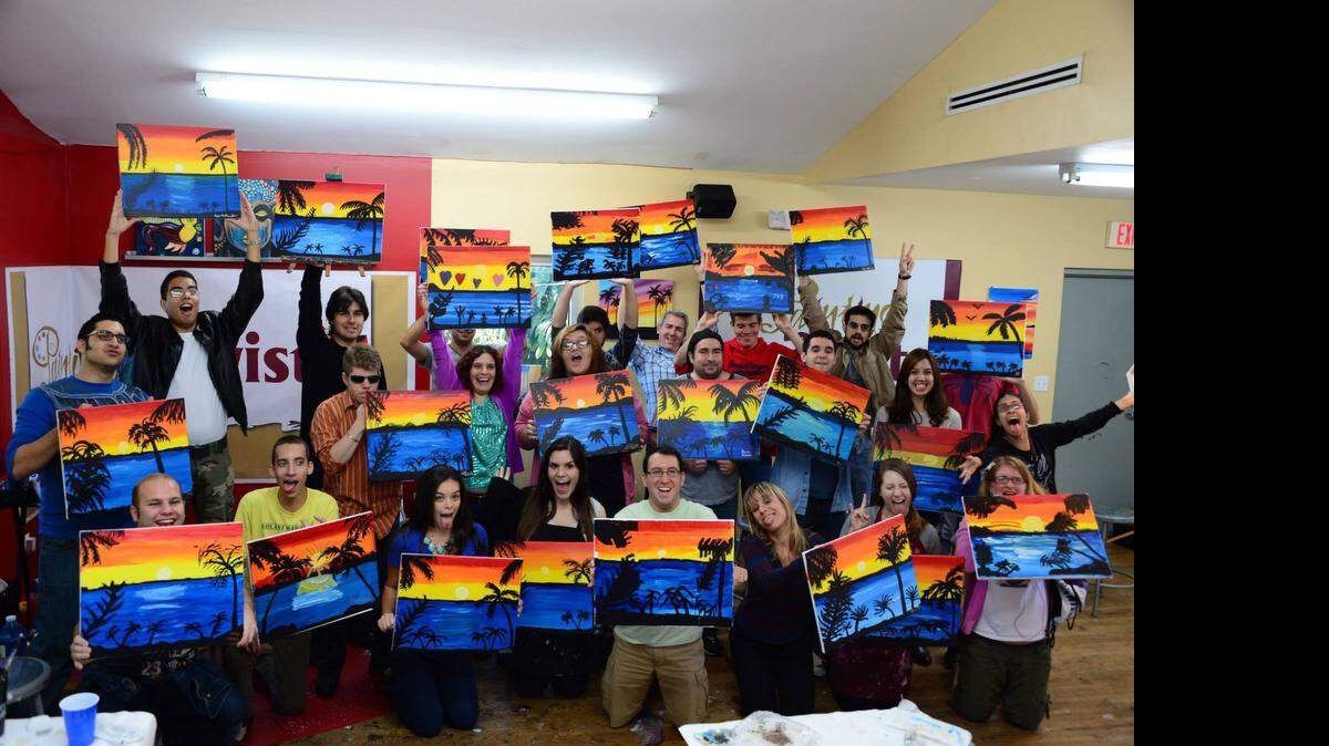 
Social Cog members enjoy Painting with a Twist in November 2014. The Social Cog will host its first fundraising cocktail reception, Night at The Museo, on April 30 at Museo Vault in the Wynwood Art District in Miami.
