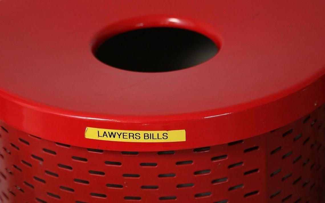 A piece of office furniture in Thomas Kramer’s Star Island mansion.