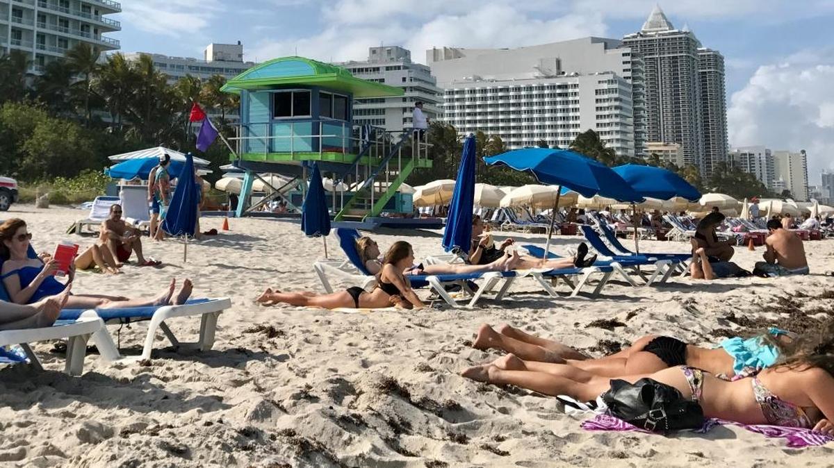 Miami Beach lifeguards were busy last weekend with about 100 rescues.