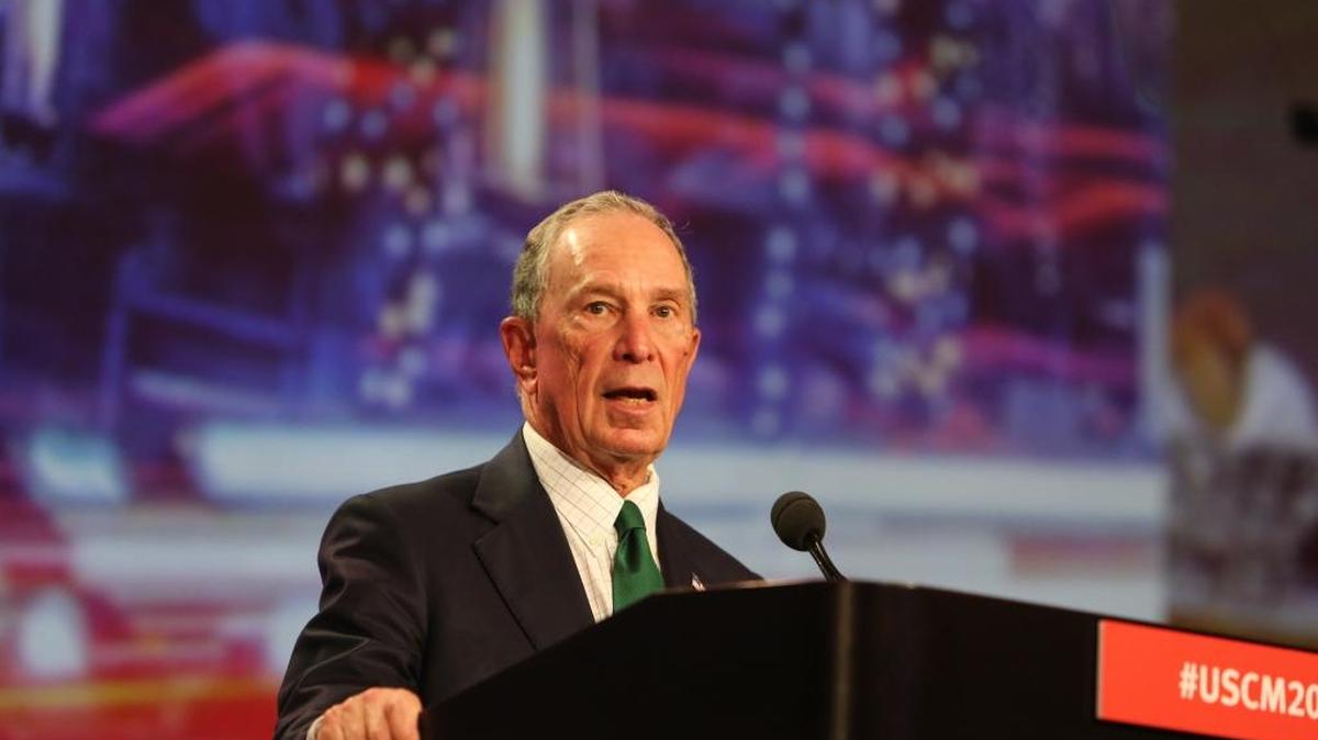 Former New York Mayor Michael Bloomberg speaks at the U.S. Conference of Mayors meeting in Miami Beach on Monday.
