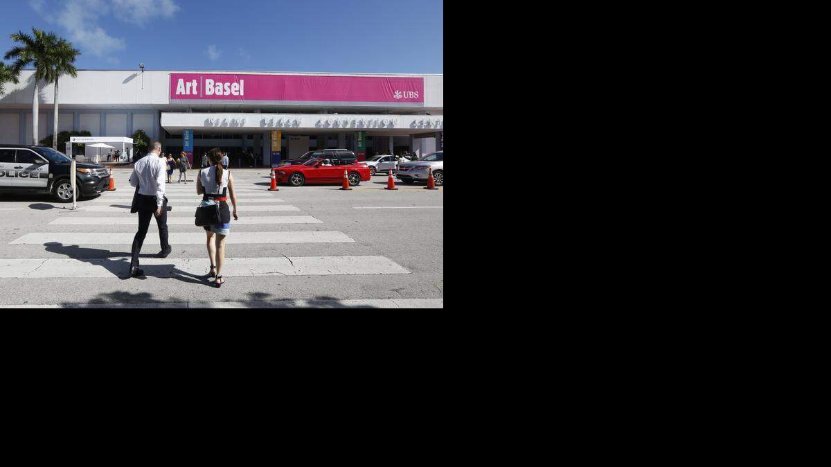 
Opening day at the Art Basel fair on Miami Beach at the Miami Beach Convention Center in December 2014.


