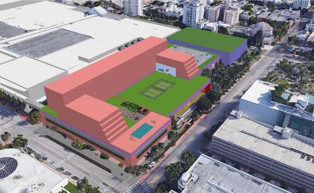 This rendering shows one way a hotel and a replacement for the Fillmore could be built on the land south of the convention center. It's not a specific proposal, just an example.